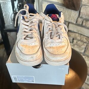 Nike Kids Sneakers - Cream and Blue